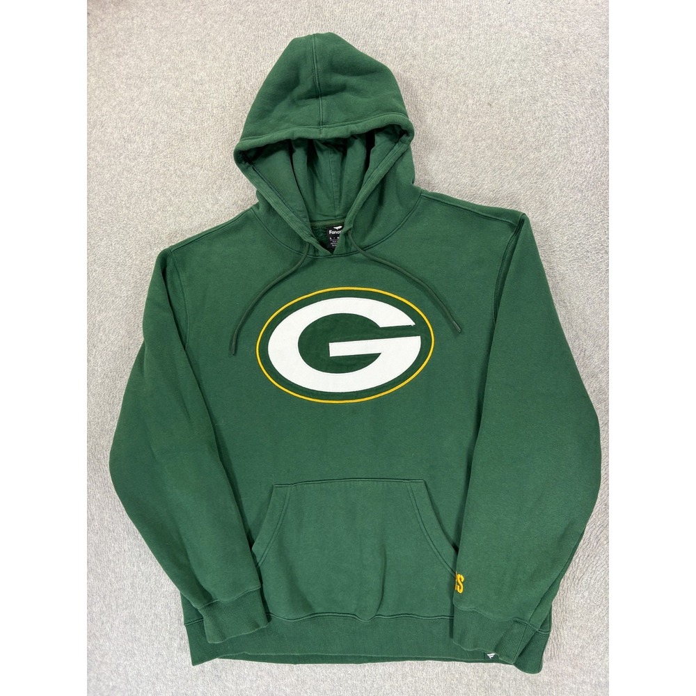 Green Bay Packers Stitched Logo NFL Stadium Hoodie Sweatshirt (Men's Large)
